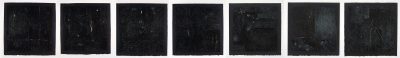 1998 - 1999 - Les carrés noirs en Série - Gouache et crayon sur papier carbone