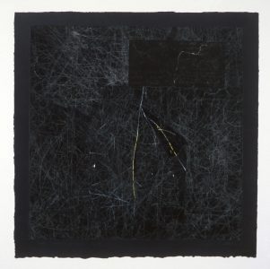 1999 - Les carrés noirs no 7 - Gouache et crayon sur papier carbone - 40 x 40 cm